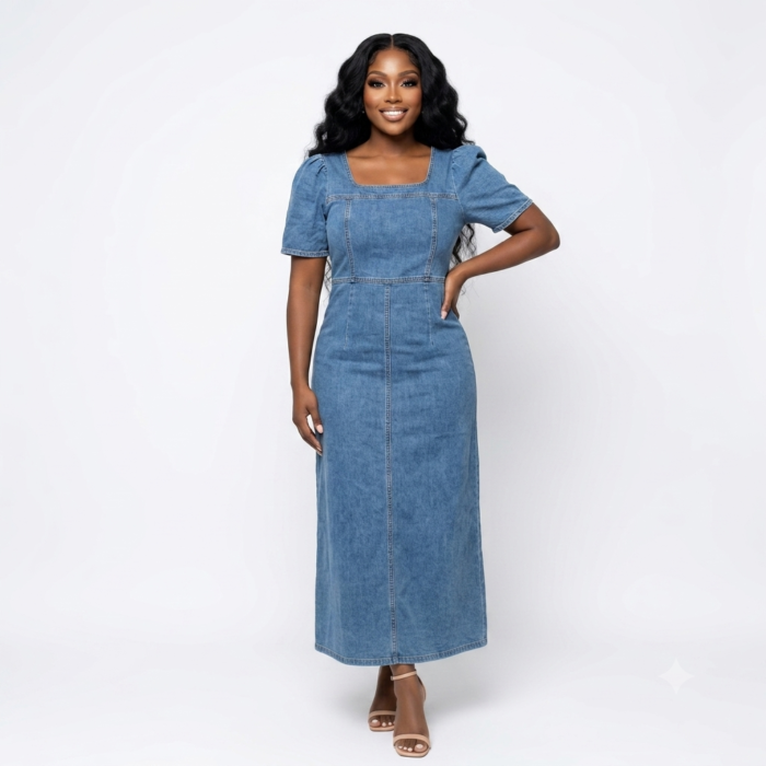 Maxi jean Dress 015